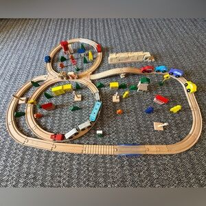 Lakeshore Learning/Melissa & Doug Wooden Car/Train Track 100+ Pc